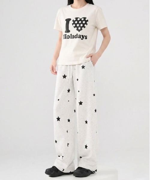 WEGO（ウィゴー） ワイドパンツ スウェットパンツ ジャージ WEGO/星柄