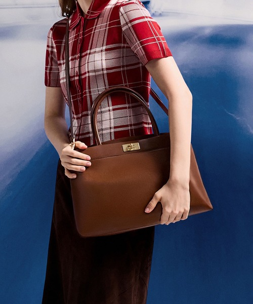 台湾 CHARLES&KEITH Lennie トップハンドル サッチェルバッグ Lennie レニー トップハンドルサッチェルバッグ - Black