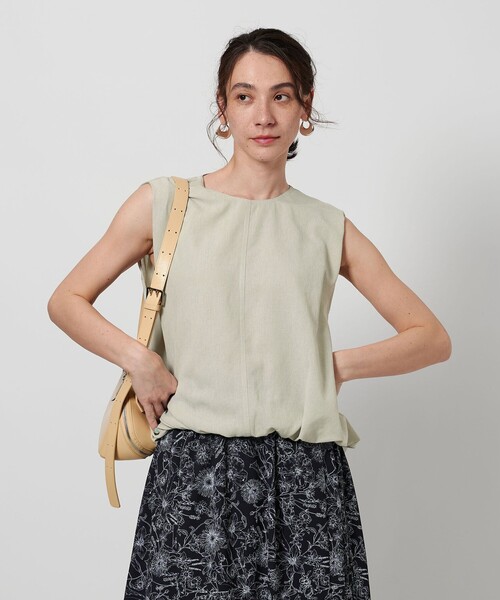 ブラウス シャツ 「WEB限定 Wardrobe DAILY MINIMAL」バルーン ノースリーブブラウス -ウォッシャブル- レディース