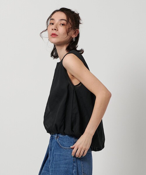 ブラウス シャツ 「WEB限定 Wardrobe DAILY MINIMAL」バルーン ノースリーブブラウス -ウォッシャブル- レディース