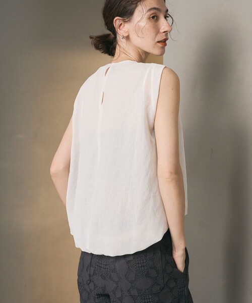 ブラウス シャツ 「WEB限定 Wardrobe DAILY MINIMAL」バルーン ノースリーブブラウス -ウォッシャブル- レディース