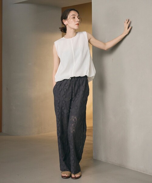 ブラウス シャツ 「WEB限定 Wardrobe DAILY MINIMAL」バルーン ノースリーブブラウス -ウォッシャブル- レディース