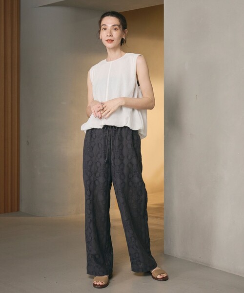 ブラウス シャツ 「WEB限定 Wardrobe DAILY MINIMAL」バルーン ノースリーブブラウス -ウォッシャブル- レディース
