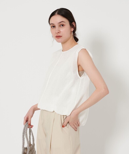 ブラウス シャツ 「WEB限定 Wardrobe DAILY MINIMAL」バルーン ノースリーブブラウス -ウォッシャブル- レディース