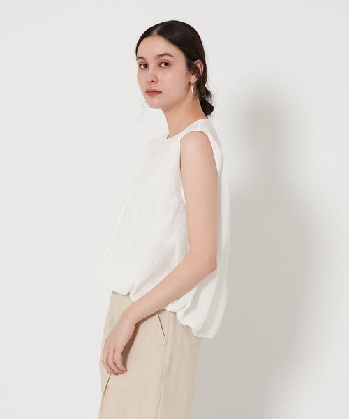 ブラウス シャツ 「WEB限定 Wardrobe DAILY MINIMAL」バルーン ノースリーブブラウス -ウォッシャブル- レディース
