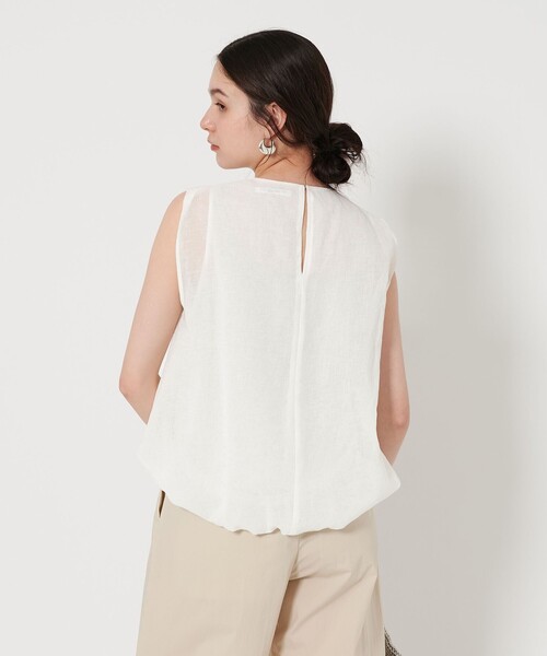 ブラウス シャツ 「WEB限定 Wardrobe DAILY MINIMAL」バルーン ノースリーブブラウス -ウォッシャブル- レディース