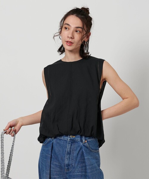 ブラウス シャツ 「WEB限定 Wardrobe DAILY MINIMAL」バルーン ノースリーブブラウス -ウォッシャブル- レディース