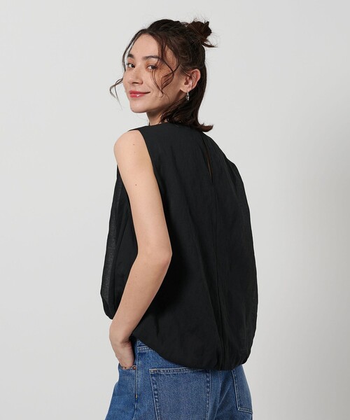 ブラウス シャツ 「WEB限定 Wardrobe DAILY MINIMAL」バルーン ノースリーブブラウス -ウォッシャブル- レディース