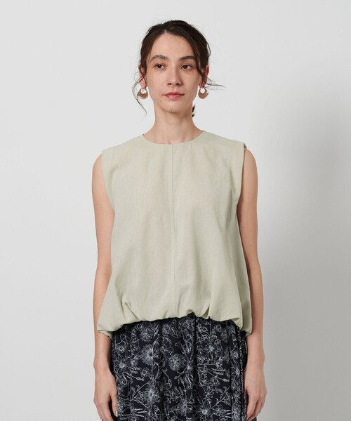 ブラウス シャツ 「WEB限定 Wardrobe DAILY MINIMAL」バルーン ノースリーブブラウス -ウォッシャブル- レディース