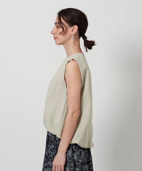 ブラウス シャツ 「WEB限定 Wardrobe DAILY MINIMAL」バルーン ノースリーブブラウス -ウォッシャブル- レディース