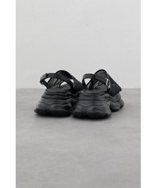 moussyスニーカーミュール黒 MOUSSY | LACE UP SLING BACK ミュール (サンダル ) |SHEL'TTER