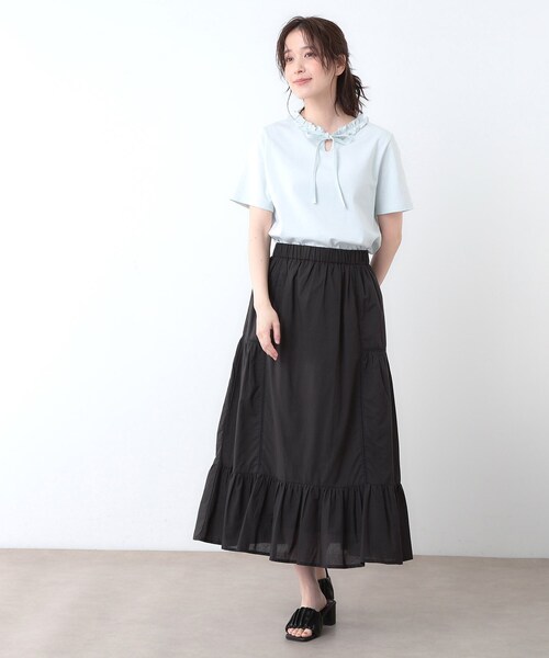 LAURA ASHLEY スカート 「ウエストゴム/SETUP可/100%/インド LAURA ASHLEY スカート 「ウエストゴム/SETUP可/100%/インド