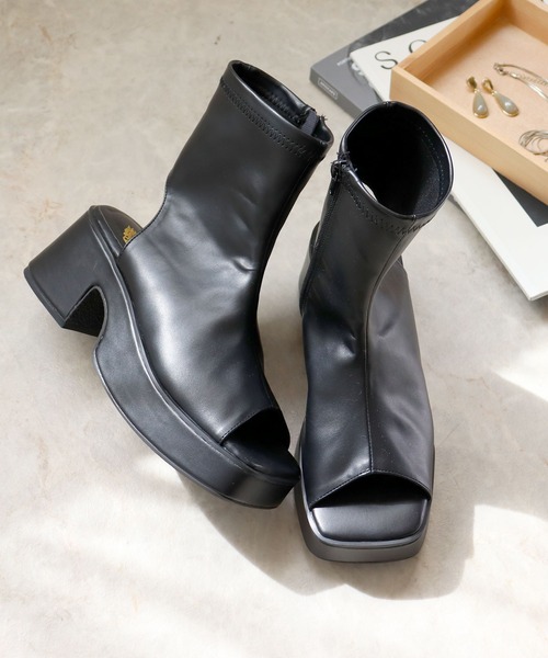 「LOVEHUNTER」 ショートブーツ M ブラック系その他 レディース_画像5