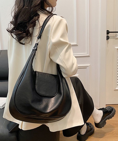 未使用 HOBO Bag ブラック ショルダーバッグ 箱付き miniministore（ミニミニストア） トートバッグ ホーボーバッグ黒