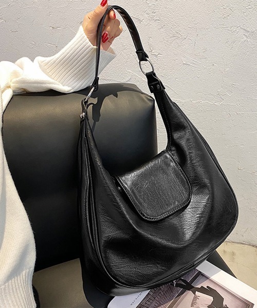 未使用 HOBO Bag ブラック ショルダーバッグ 箱付き miniministore（ミニミニストア） トートバッグ ホーボーバッグ黒