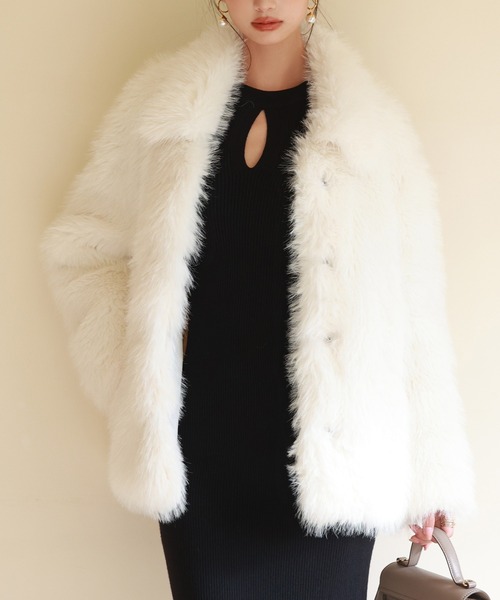 「SAISON DE PAPILLON」 ジャケット L ホワイト レディース_画像3