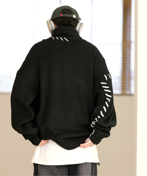 「neos」 タートルネックニット MEDIUM オフホワイト メンズ_画像4