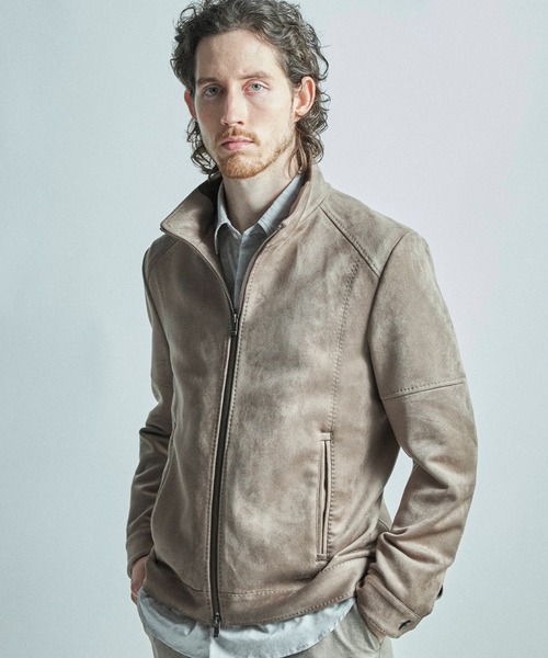 【羊革】MIND BLOW MEN'S BIGI レザー ライダース ジャケット MEN'S BIGI（メンズビギ） 革ジャン ライダース フェイクスエード