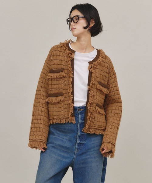 Curensology（カレンソロジー） ニットカーディガン FREE ネイビー