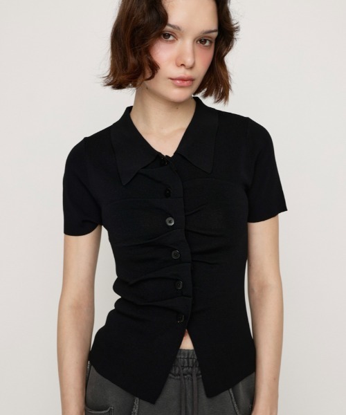 SLY ニット セーター FRONT BUTTON KNIT TOPS フロントボタン