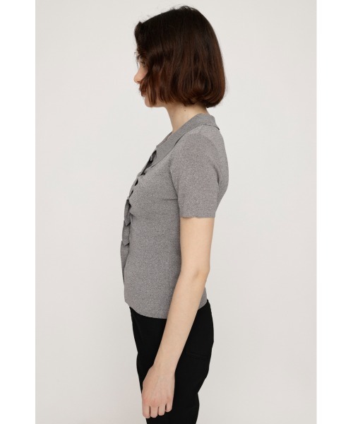 ニット セーター FRONT BUTTON KNIT TOPS フロントボタン ニット トップス サマーニット 夏服 半袖 レディース SLY ニット セーター FRONT BUTTON KNIT TOPS フロントボタン
