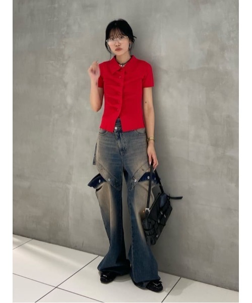 SLY ニット セーター FRONT BUTTON KNIT TOPS フロントボタン