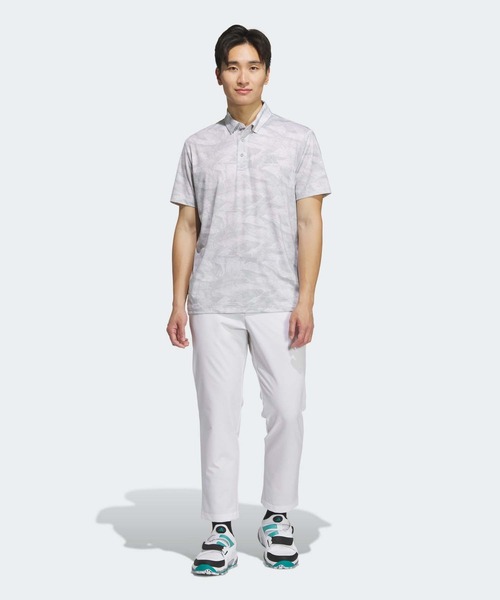 adidas/アディダス ゴルフ ポロシャツ【ライトグレー/Ｌ】新品！ adidas（アディダス） ポロシャツ グラフィック 半袖ボタンダウン