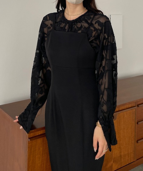 「Louere」 長袖ブラウス MEDIUM ブラック レディース_画像5
