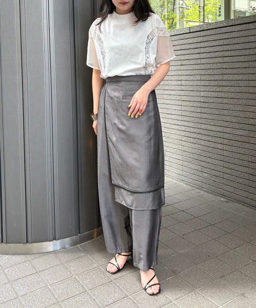 &g'aime アンジェム　袖レースTOPS　988-66112 &g'aime アンジェム 袖レースTOPS 988-66112 : shopooo by GMO