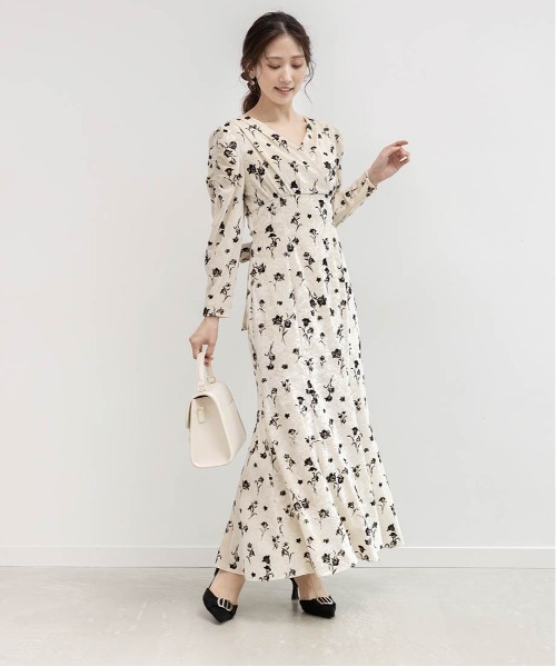 RANDA（ランダ） ワンピース フロッキーチュールカシュクール