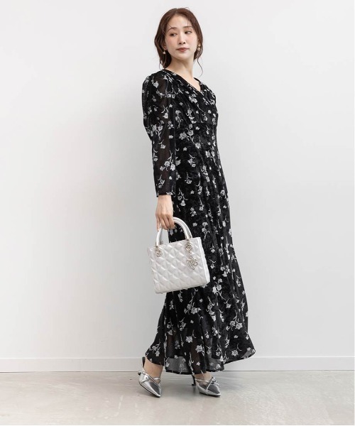RANDA（ランダ） ワンピース フロッキーチュールカシュクール