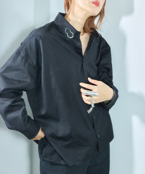 ブラウス シャツ CLINQ*SODA 別注 BIA シャツ「BLACK」 レディース