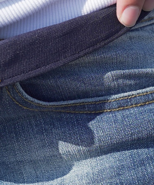 「adamsJUGGLER」 加工スキニーデニムパンツ M インディゴブルー メンズ