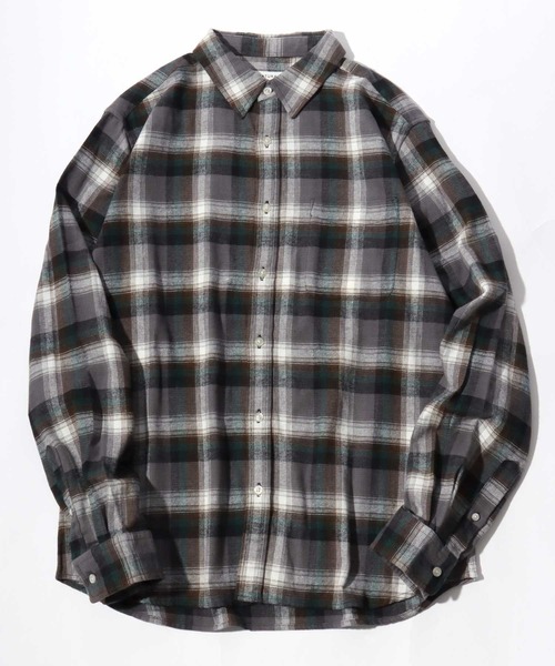 シャツ 2025AW USAコットン オンブレネルチェック レギュラーカラー