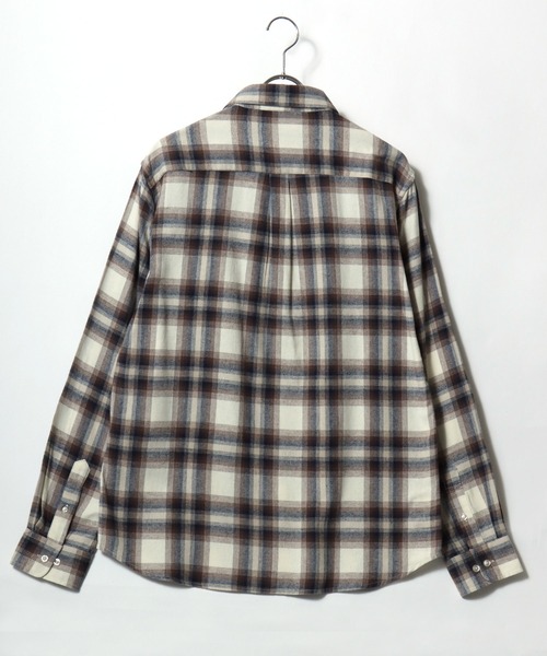 シャツ 2025AW USAコットン オンブレネルチェック レギュラーカラー