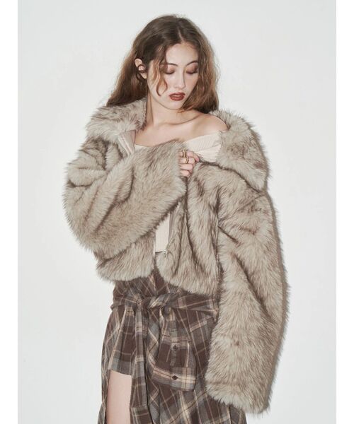 EVRIS（エヴリス） ブルゾン アウター ファイクファーショートブルゾン