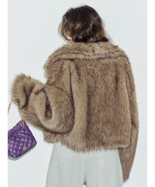 EVRIS（エヴリス） ブルゾン アウター ファイクファーショートブルゾン