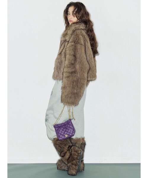 EVRIS（エヴリス） ブルゾン アウター ファイクファーショートブルゾン