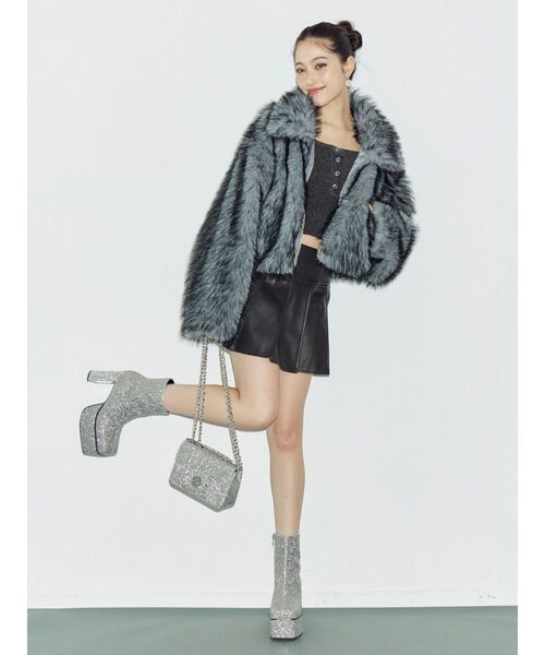 EVRIS（エヴリス） ブルゾン アウター ファイクファーショートブルゾン