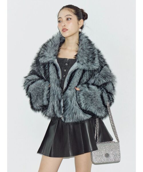 EVRIS（エヴリス） ブルゾン アウター ファイクファーショートブルゾン