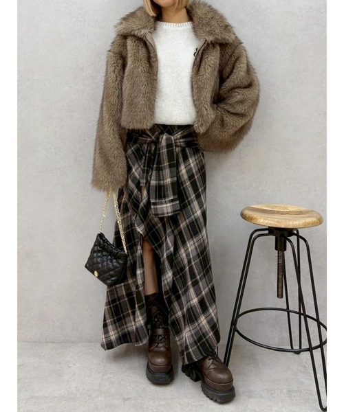 EVRIS（エヴリス） ブルゾン アウター ファイクファーショートブルゾン