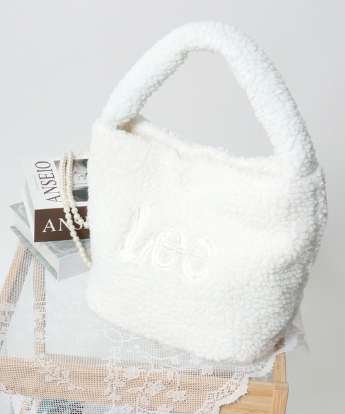 Lee（リー） ハンドバッグ シープボア ブランドロゴ刺繍ワンハンドル