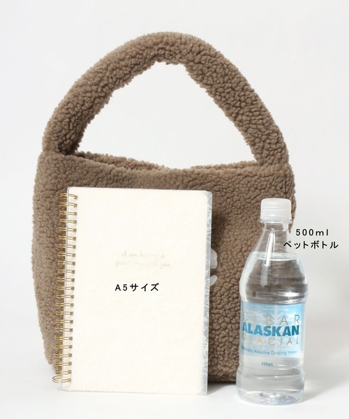Lee（リー） ハンドバッグ シープボア ブランドロゴ刺繍ワンハンドル