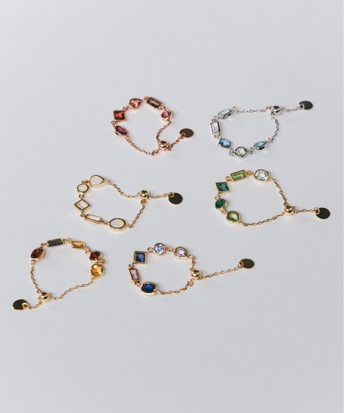 va vendome aoyama 指輪 リング K10WG ジュエルモザイク ブルーカラー