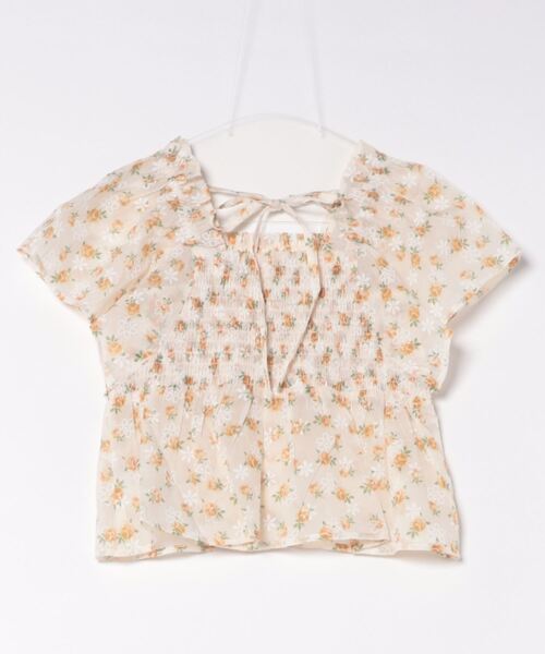 「flower」 半袖ブラウス FREE パープル レディース_画像2