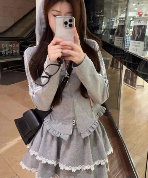 DEVICE（デバイス） セットアップ レース フリル スウェット