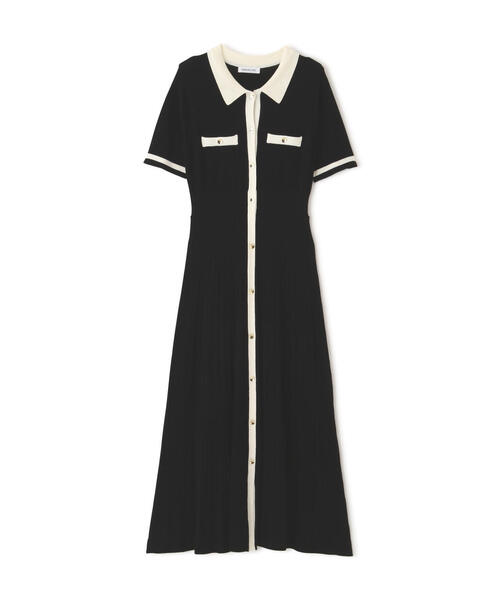 「NATURAL BEAUTY BASIC」 半袖ワンピース MEDIUM ブラック系その他 レディース_画像2
