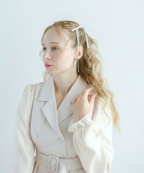 Lady Rora ヘアクリップ アトリエ 長めリボン ヘアクリップ 2個セット