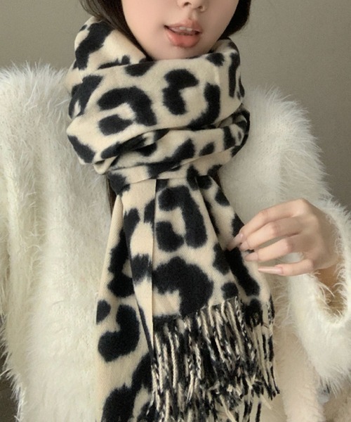 2ly2 マフラー ストール レオパード柄マフラー レディース : ZOZOTOWN