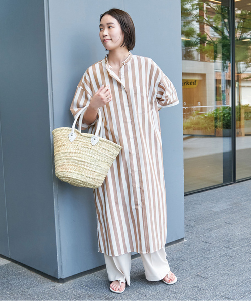 「B.C STOCK」 半袖ワンピース FREE ネイビー レディース_画像5